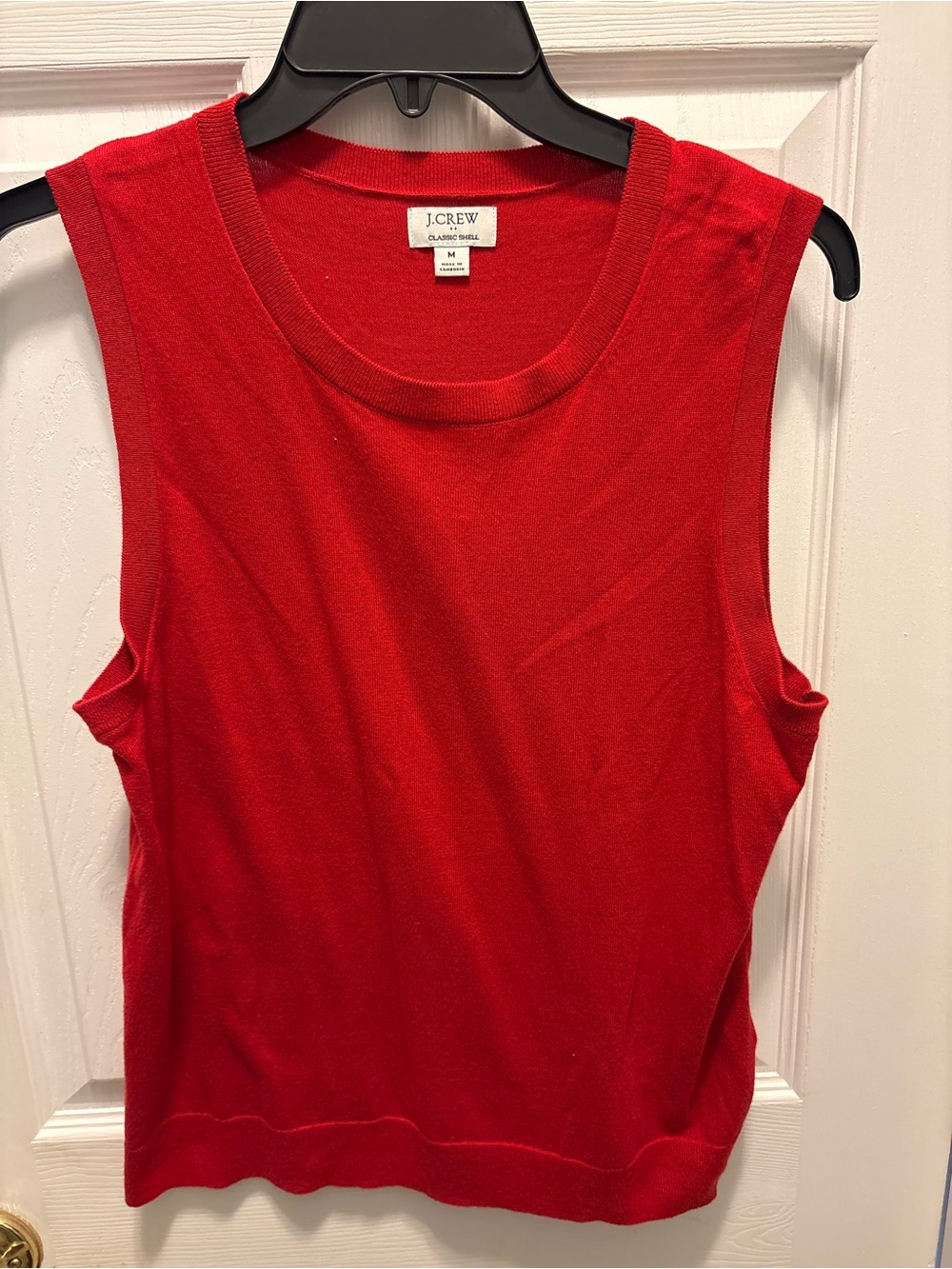 J. Crew Bright Red Sleeveless Knit Tank